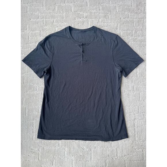 Lululemon Shirt Tech Henley Snap Button Short Sleeve - Picture 1 of 8